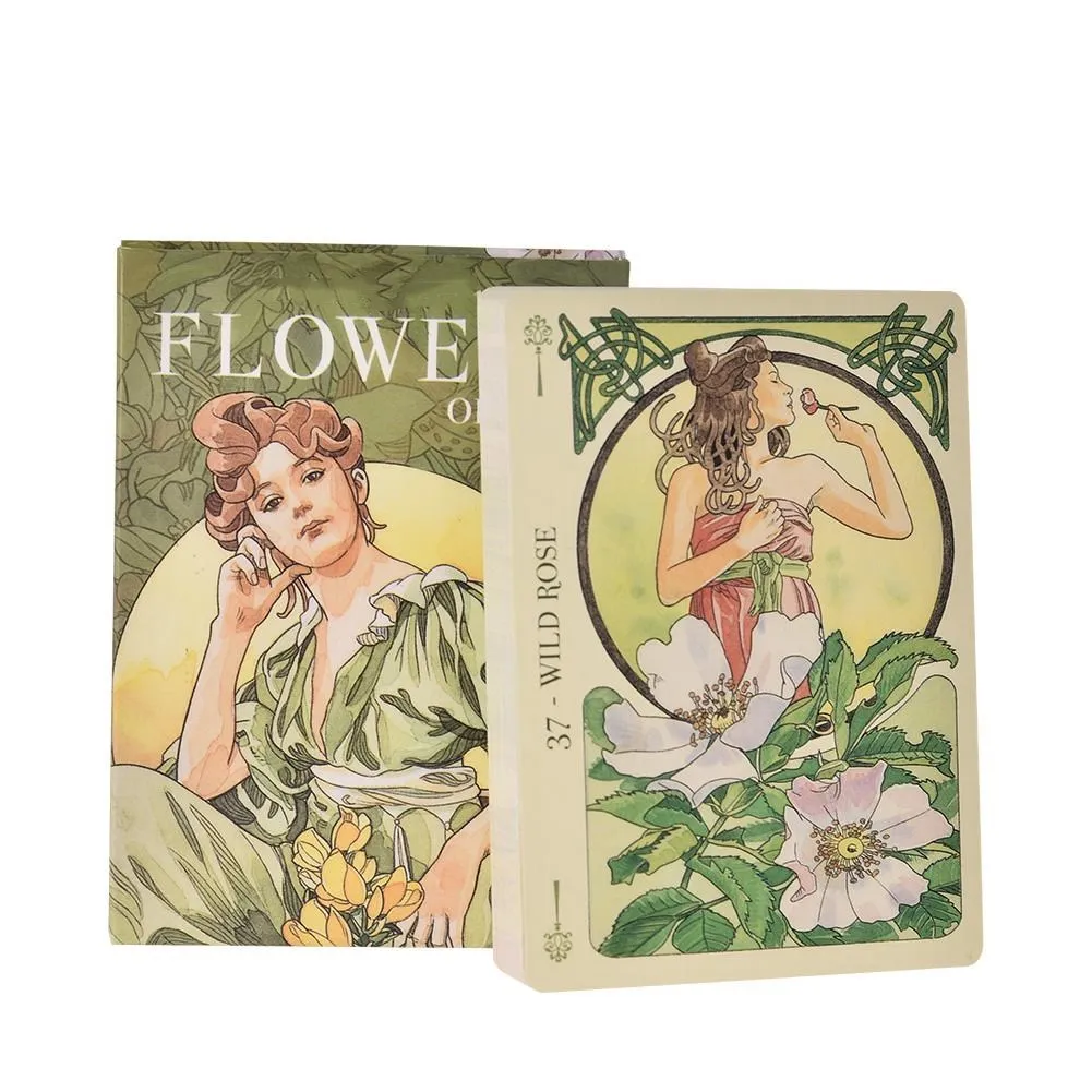 

flower oracle cards A 38 Tarot Card Board Game Party Mystical Tarot Divination Tools Table Tarot Deck Party Favor