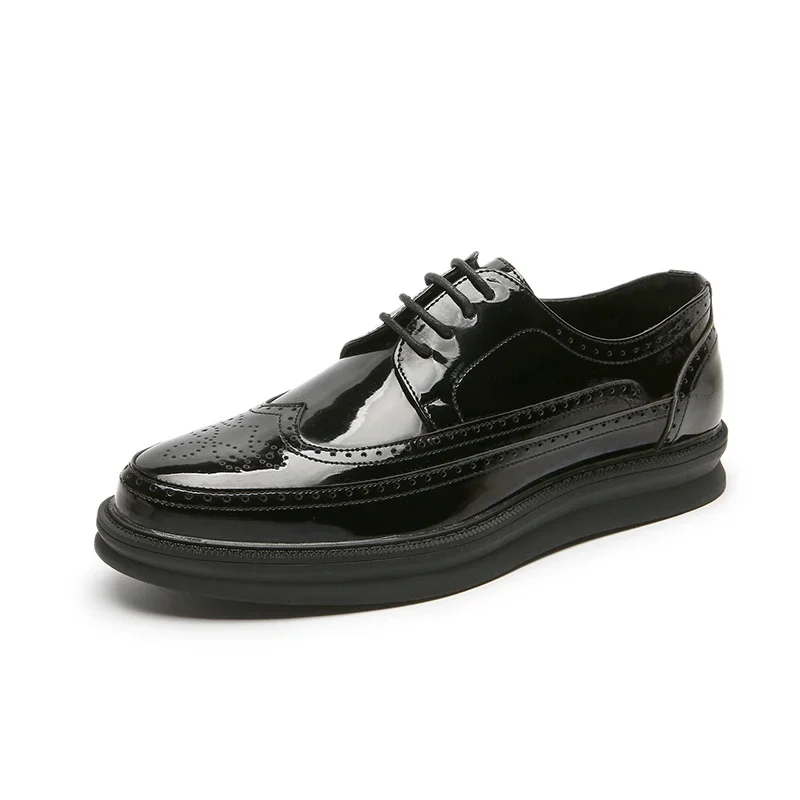 Classic High Quality Fashion Oxford Shoes Lace Up Men's Dress Shoes Style Moccasin Casual Men Leather