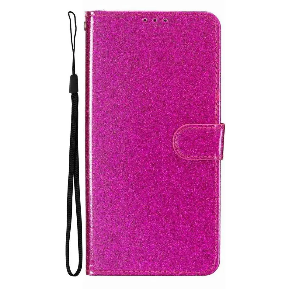 Elegant Glitter Wallet Case with Card Holder and Protective Cover