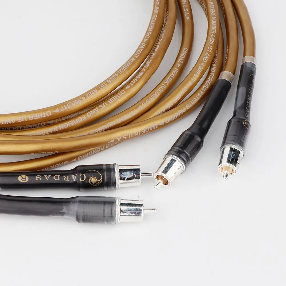 Coppia Cardas Hifi Rca Jack Cable Alta Qualità Ofc Rame Puro Placcato Argento 2Rca To2 Rca Audio Cable Line Altoparlante Audiofilo