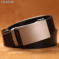 Genuine Cow Leather Automatic Belt For Men Formal Automatic Buckle Belt  Genuine Leather Mens business Strap