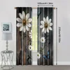 2pcs, Curtains Digital Printed 2D print Daisies And Butterflies Machine Washable Polyester (without rod) Art Deco Festive Use 4