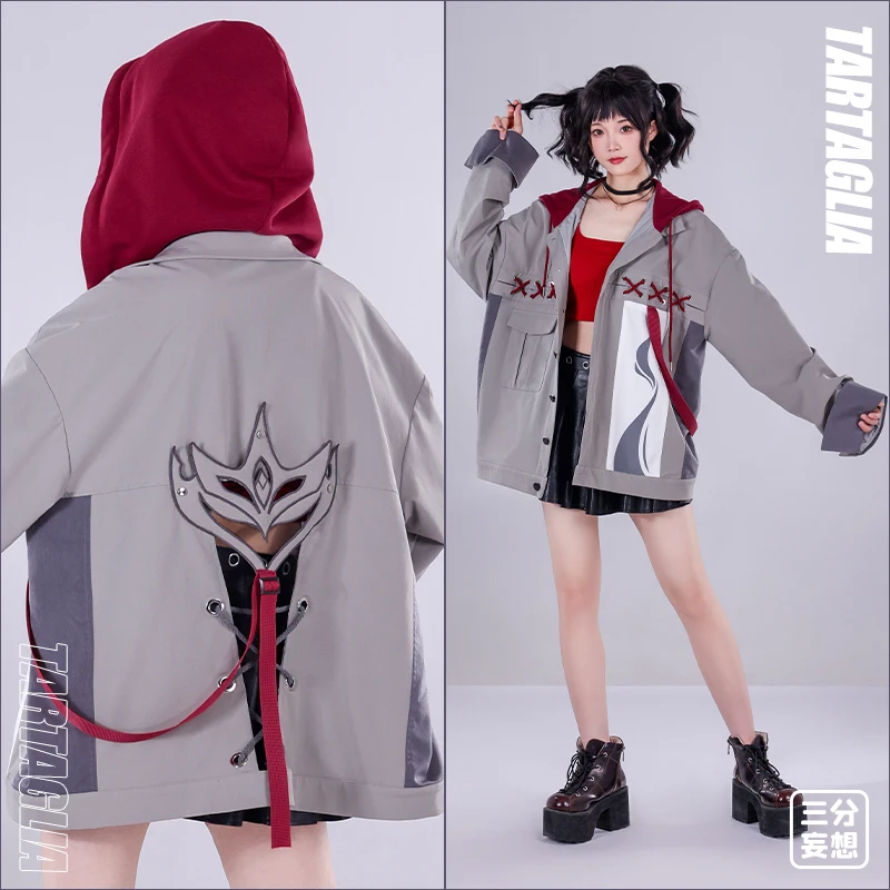 

Rose Tartaglia / Zhongli Daily Uniforms Coat Game Suit Genshin Impact Cosplay Costume Anime Men Role-playing Clothing S-XL 2023