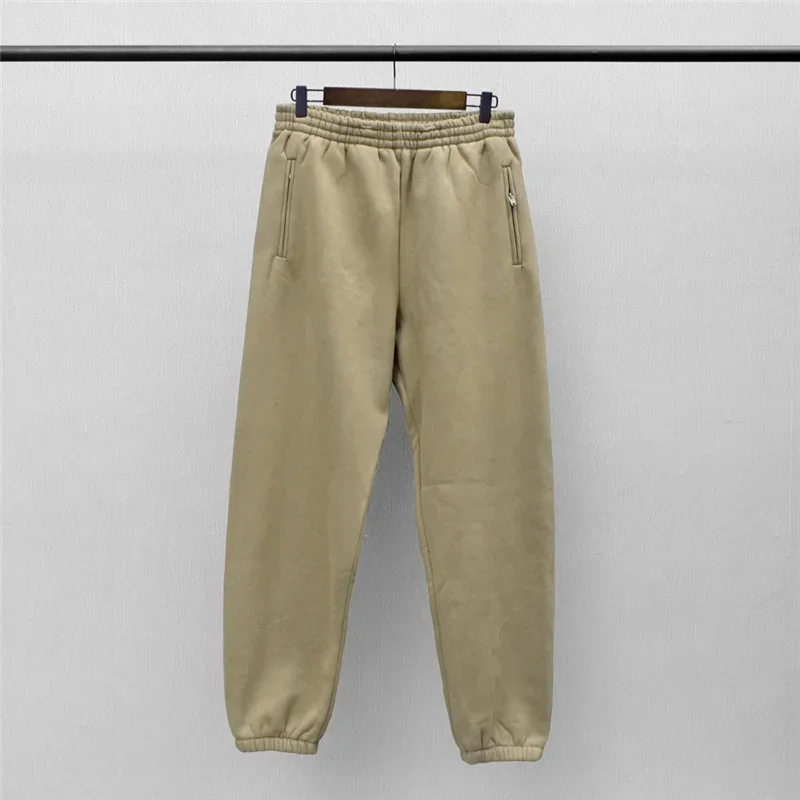 Solid Color Kanye West Fleece Sweatpants Men Women Sport Jogging Trousers Wide Leg Pants Fashion Pants Fashionable Wide Leg Pants Men Casual Pants