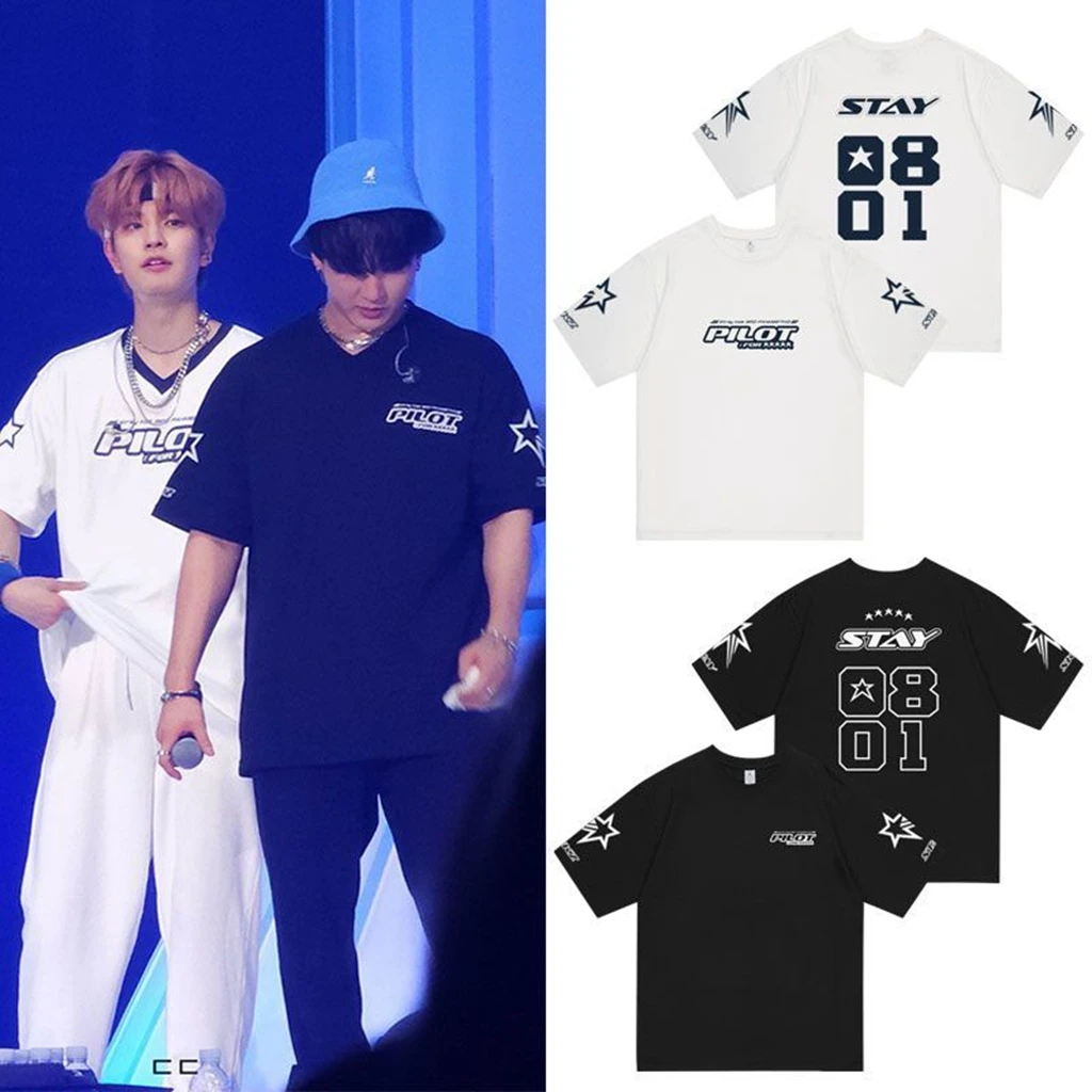 Stray kids 3. FM Pilot für 5-Sterne-Konzert Baumwolle T-Shirt 