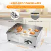 Griddle 22" 3000W Flat Top Grill Countertop Griddle Stainless Steel Teppanyaki Grill w/Iron Cooking Plate for Restaurant Kitchen 3