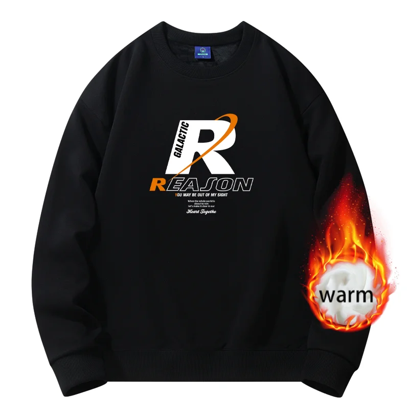 

Winter Clothes for Men Graphic Sweatshirts Designer Clothes Men Cotton Loose Plush Round Neck Sweater Harajuku Top New 2023