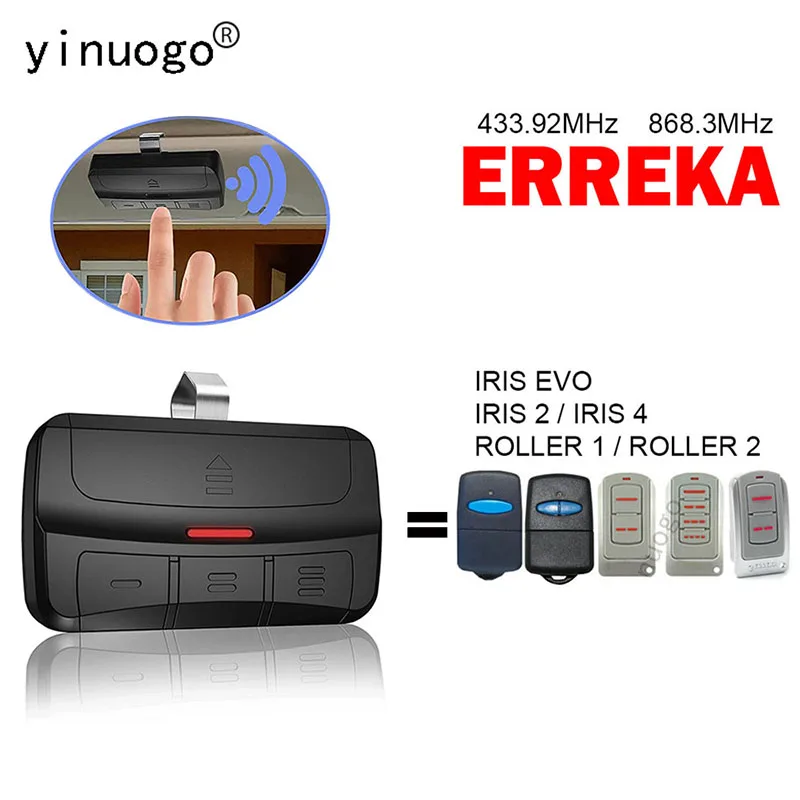 Compatibile Con Erreka Sol Lira Vega Roller 433 868 Apriporta Per Garage 433,92 Mhz 868,3 Mhz Telecomando Erreka Modello Lira