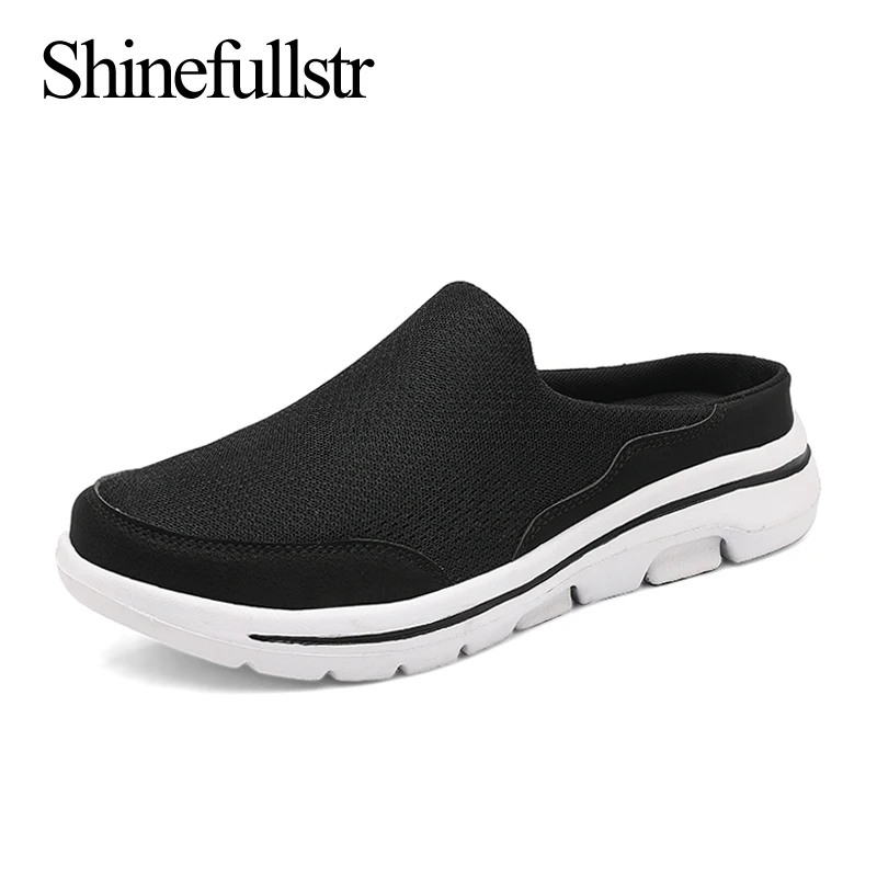 SummerMenIndoorMeshSlippersHouseHomeSlipersHalfShoesUnisex