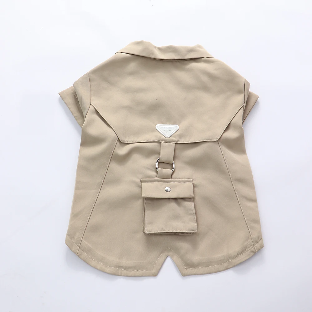 Dog Cloak Windbreaker Simple Fashion Dog Clothes British Style Pet Bib Pet Clothing French Bulldog Clothes For Gift