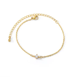 Elegant Gold Stainless Steel Cross Bracelets - Vintage Religious Aesthetic Jewelry Gift - 19cm (B605G)