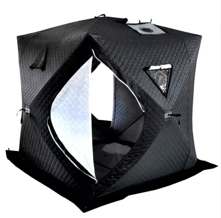 2023 Outdoor Mobile 6 Lati Pieghevole Portatile Campeggio Extra Large Isolato 2 Persone Inverno Carpa Pesca Sul Ghiaccio Sauna A Vapore Tenda