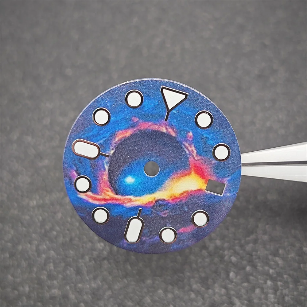 28.5mm Starry Sky Moon Face Watch Dial DIY Space Star Theme for NH35 NH34 Movement for watch dial accessories watch face accessories