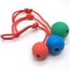 Rubber Ball with Rope Pet Teeth Indestructible Bite Toy Funny Puppy Training Solid Balls Pets Dog Chew Molar Interactive Toys 1