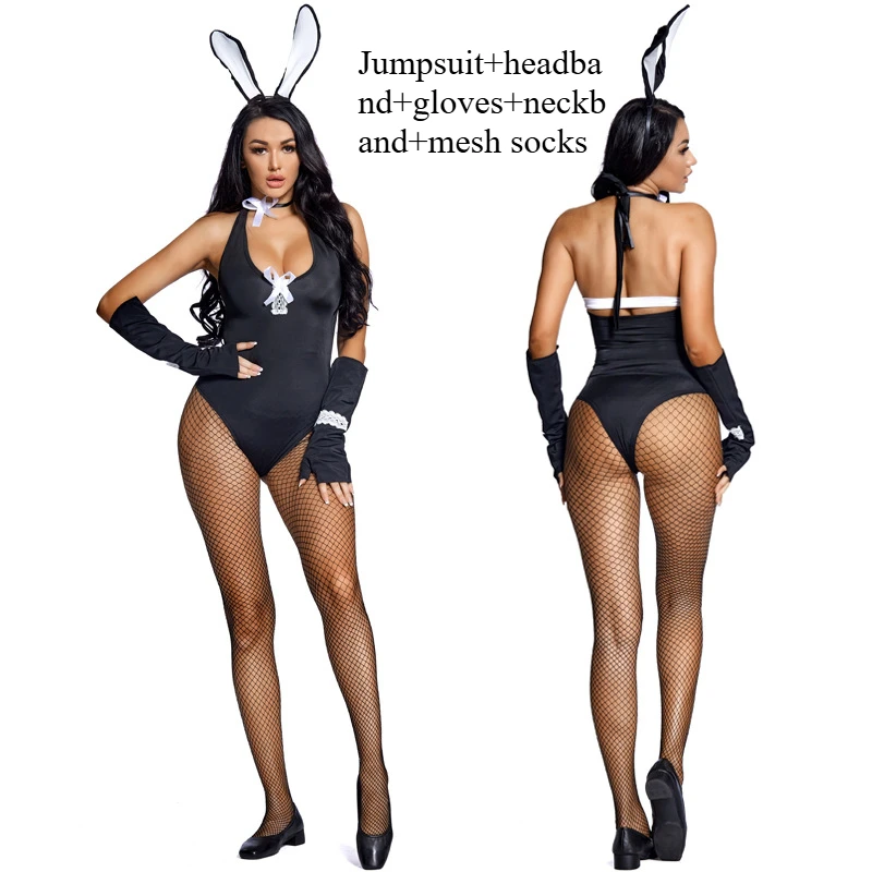 Halloween Costume Sexy Bunny Girl Cosplay Costume Nightclub Bar Party Anime Exotic Kawaii Rabbit French Maid Erotic Lingerie Hot