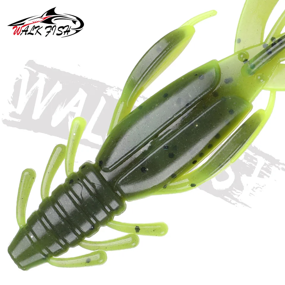 Loogdeel 3PC Crazy Flapper Fishing Lures 100mm 10.5g Soft Lure Fishing  Lures Soft Silicone Baits Shrimp Bass Peche - AliExpress