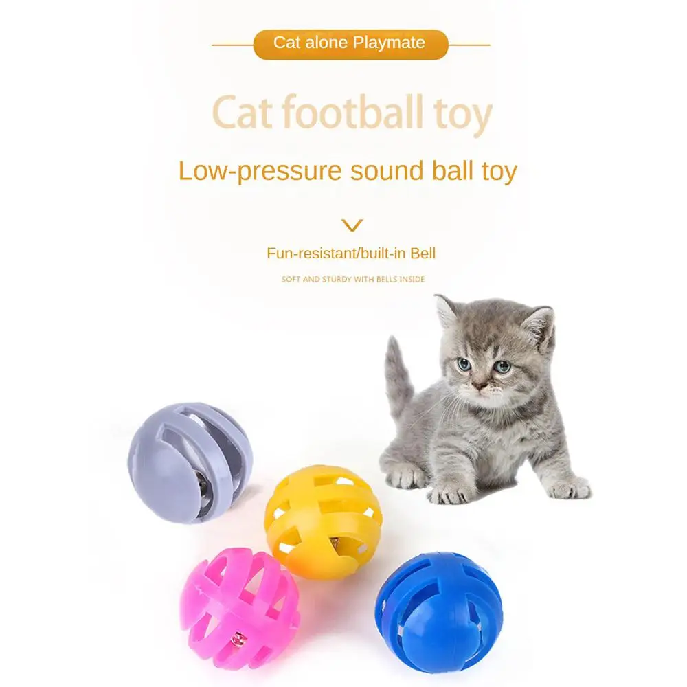 

Красочные мячи для домашних животных, котят, игровые мячи с Jingle, легкий колокольчик, погремушка, игрушка-погремушка, интерактивный Забавный мяч, игрушки для кошек