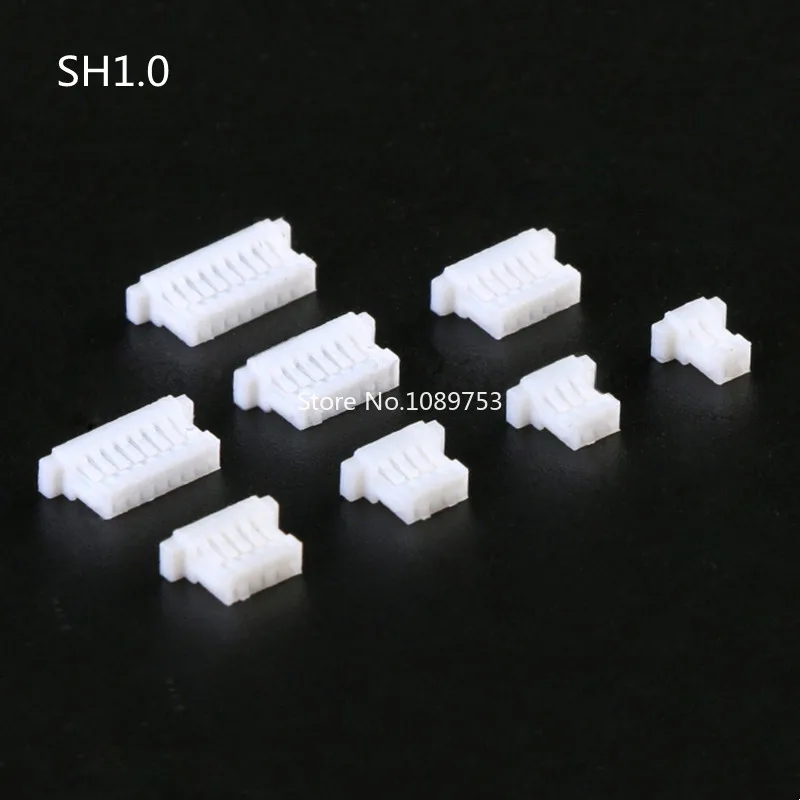 100개 JST SH ZH PH XH 커넥터 하우징 1.0mm 1.25mm 1.5mm 2.0mm 2.54mm 2P 3P 4P 5P 6P 7P 8P 10P 플라스틱 플러그 쉘 모음