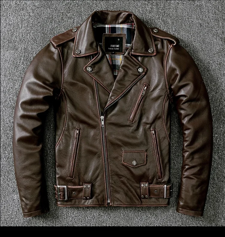 

Бесплатная доставка. 2024 Новое Брендовое мотоциклетное пальто. Профессиональная Пакистанская воловья куртка, крутая одежда из натуральной кожи, толстые кожаные куртки