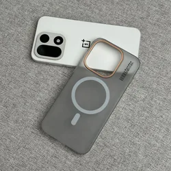 INS Color Slim PC Case - Fashion Pattern Design, Ice Fog Matte, Anti - slip Shockproof Full - pack Anti - drop Cover for OnePlus 13 (Grey)