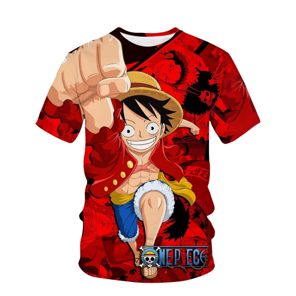 

2023 New Cool Boy Summer Stranger Things T Shirt Children's One Piece 3d Print Fashion Luffy Fashion Short Sleeve T Shirt