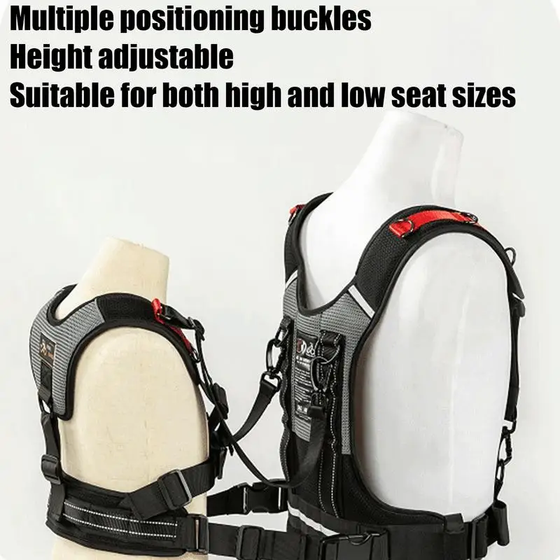Cycling Safety Belt Kid Reflective Bike Back Seat Belt Child Front Back Duals-purpose Seat Harness Motorcycle