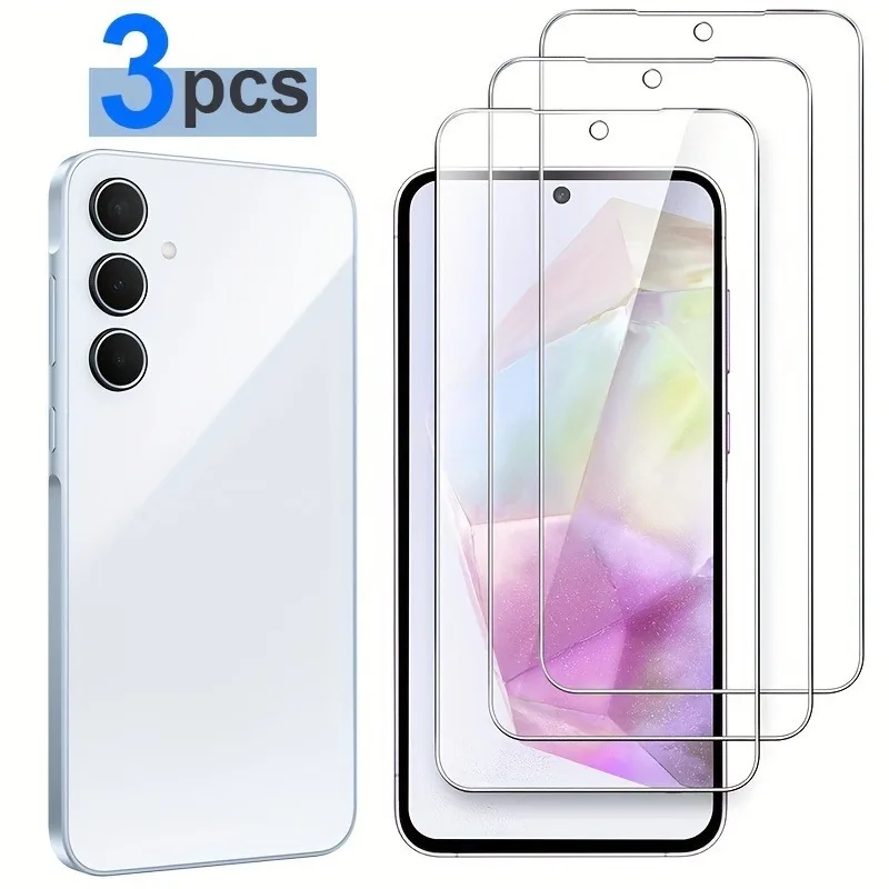 Premium Tempered Glass Screen Protector - 3-Pack Transparent HD Clear