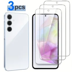 Premium Tempered Glass Screen Protector - 3 - Pack Transparent HD Clear - Pet (Samsung A34)