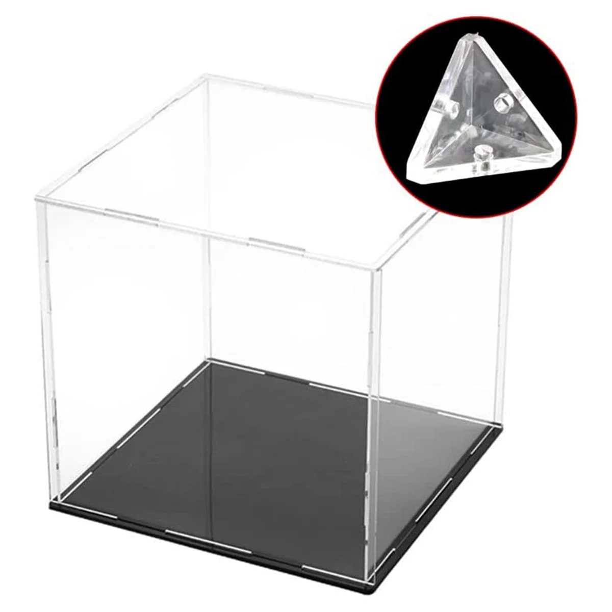 72Pcs Acrylic Corner Brackets with Semitransparent Screws Clear 3-Hole Right Angle Joint Brace Brackets