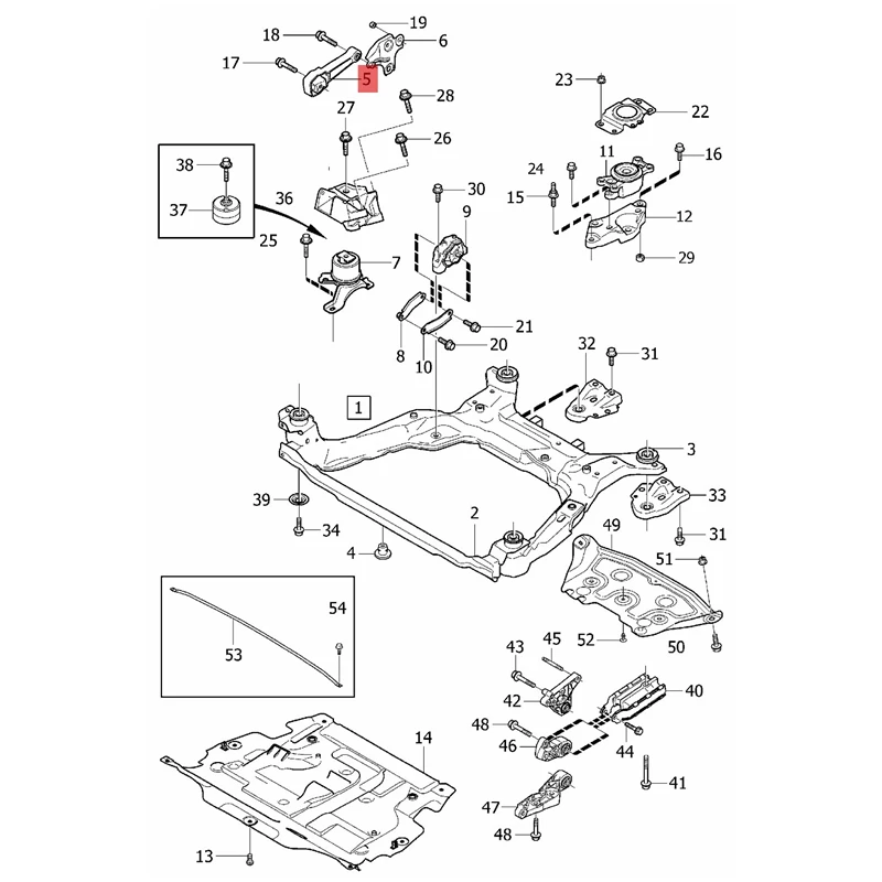 Engine Mount Bracket 30680474 31430441 LR000597 Engine Mount Upper Bracket for Volvo S60 S80 V70 XC60 XC70 Land Rover LR2