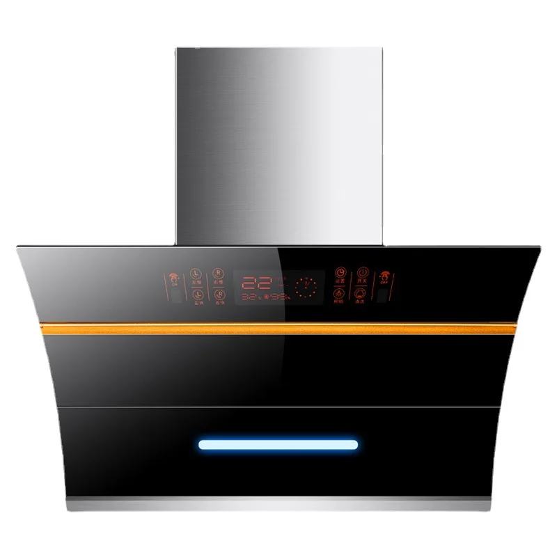 Kitchen Hood Range Kitchen Chimney Body Touch Large Screen Exhaust Fan Major Appliances Island Chimeneas Cooking Motor Smart 5