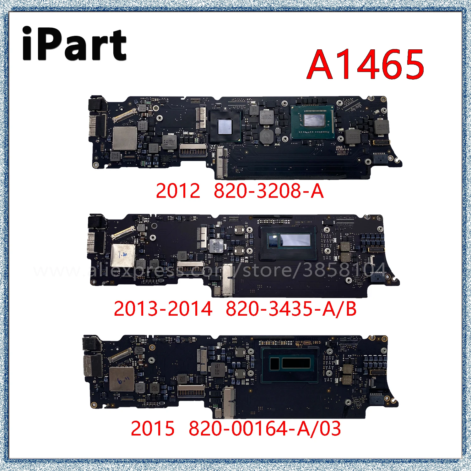 Placa-mãe Cpu para Macbook Air A1465 11 8203208-a 820-3435-b 82000164-a 2012 2013 2014 2023 Ano i5 i7
