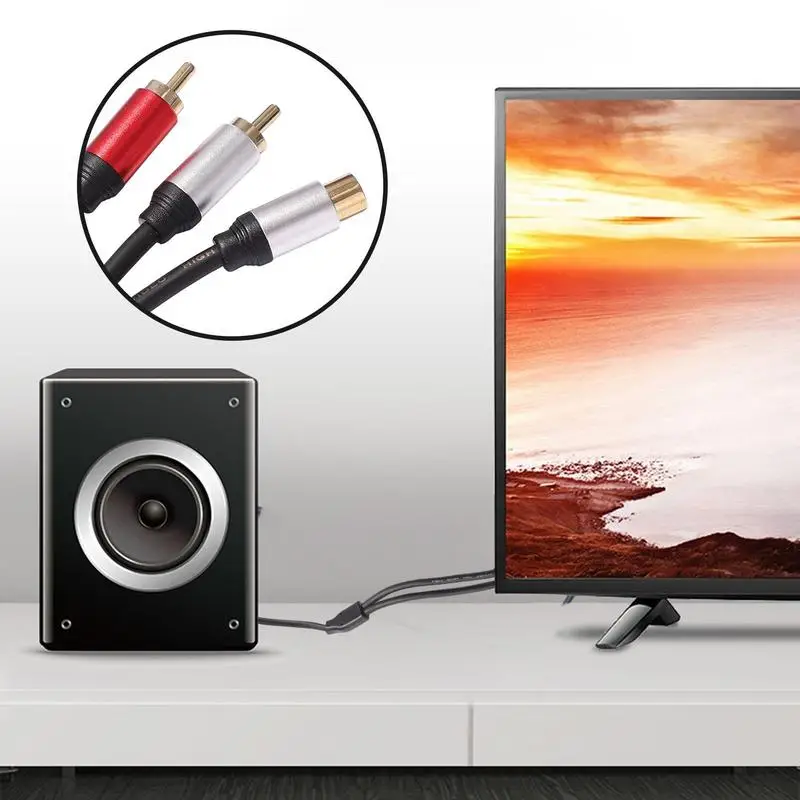 RCA  ̺ ׷ 1 RCA Ͽ 2RCA  Aux  ̺ 2 RCA Y , DVD TV VCR   Ŀ