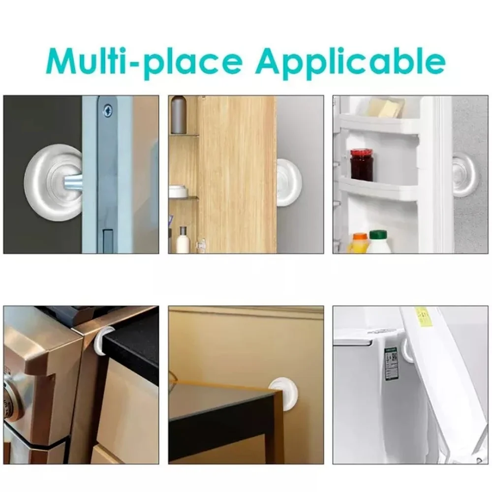 Silicone Clear Door Stopper Wall Protector Round Non-slip Shock Self Adhesive muffler Reusable Door Handle Bumper Protective door stopper silicone door stopper door stopper bumpers
