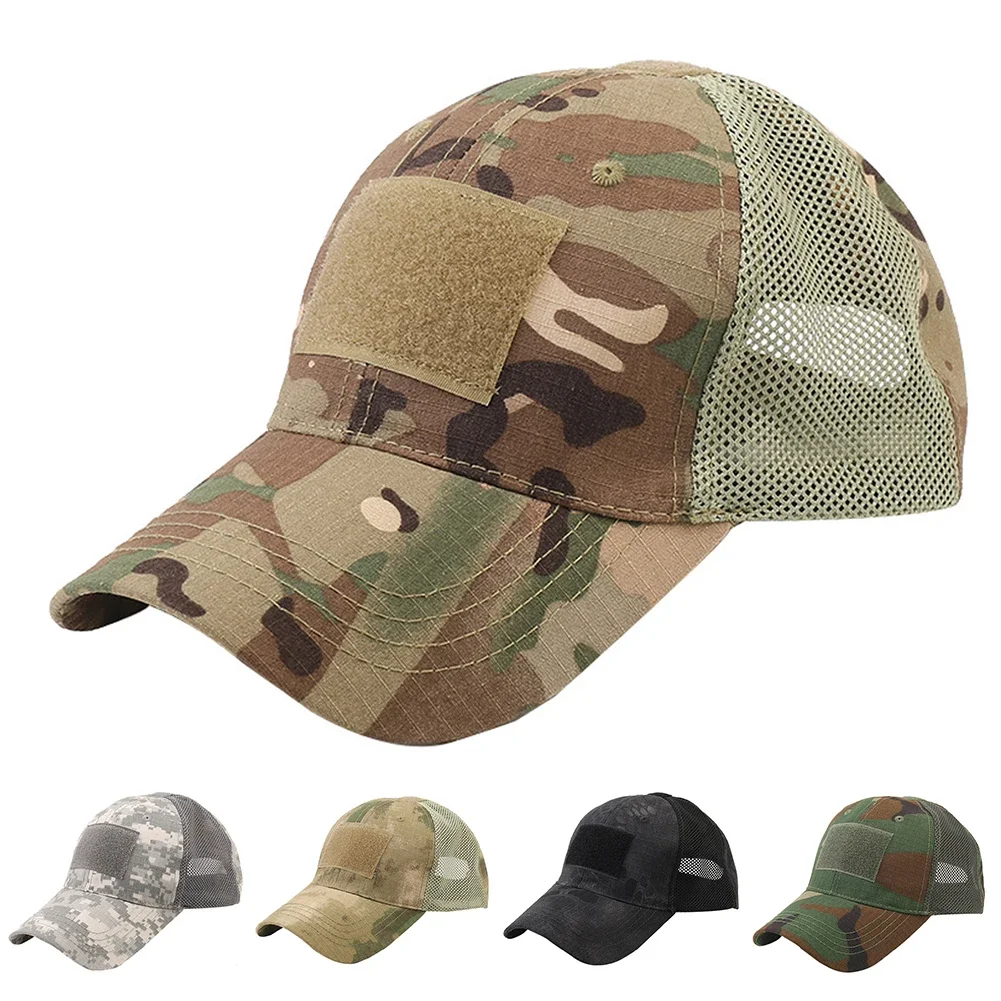 1pc Baseball Caps Camouflage Tactical Outdoor Soldier Combat Paintball Adjustable Hat Summer Snapback Sun Hats For Men Women