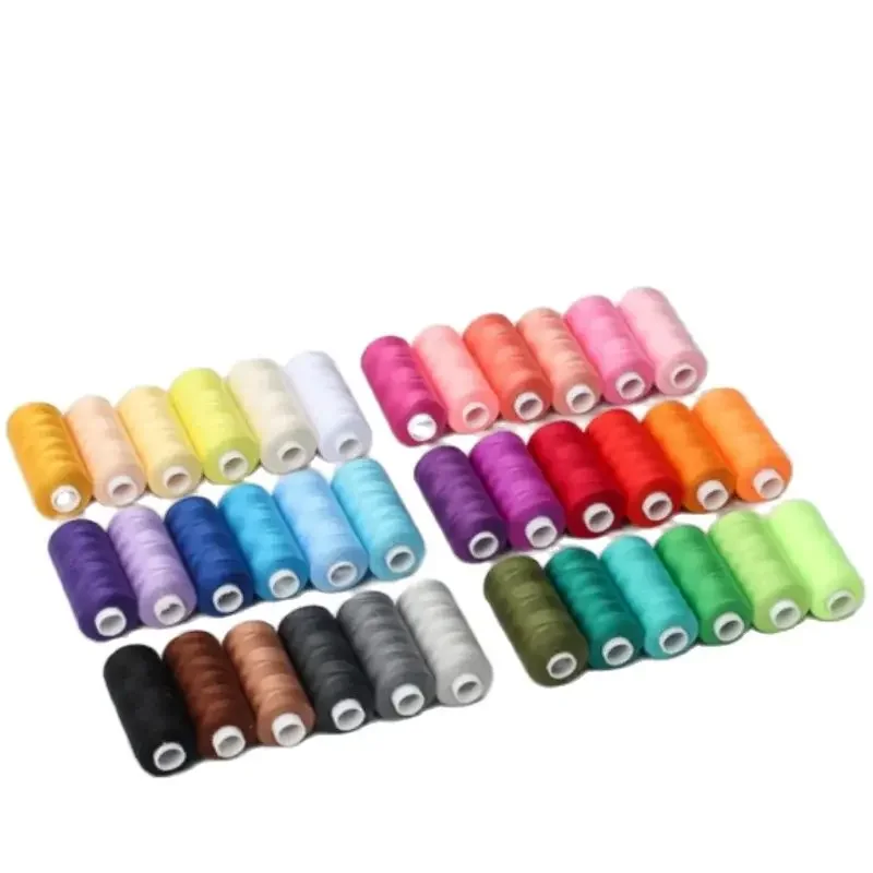 6 Rolls / Set Polyester 402 Sewing Thread Of Everyday Use, 36 Colors, Manual And Mechanical Sewing, DIY