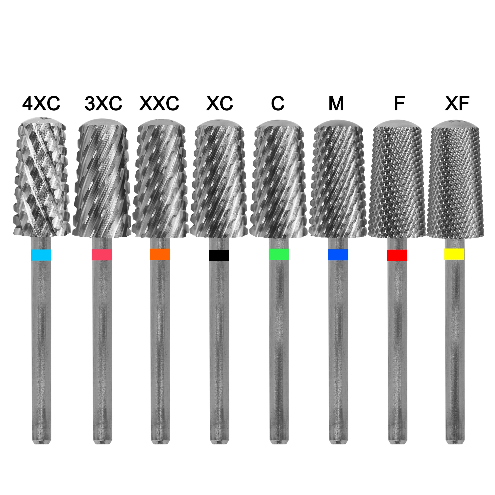롤린스타 6.6 대형 라운드 탑 사다리꼴 테이퍼드 배럴 오리지널 안전 스틸 초경 밀링 커터 네일 드릴 비트