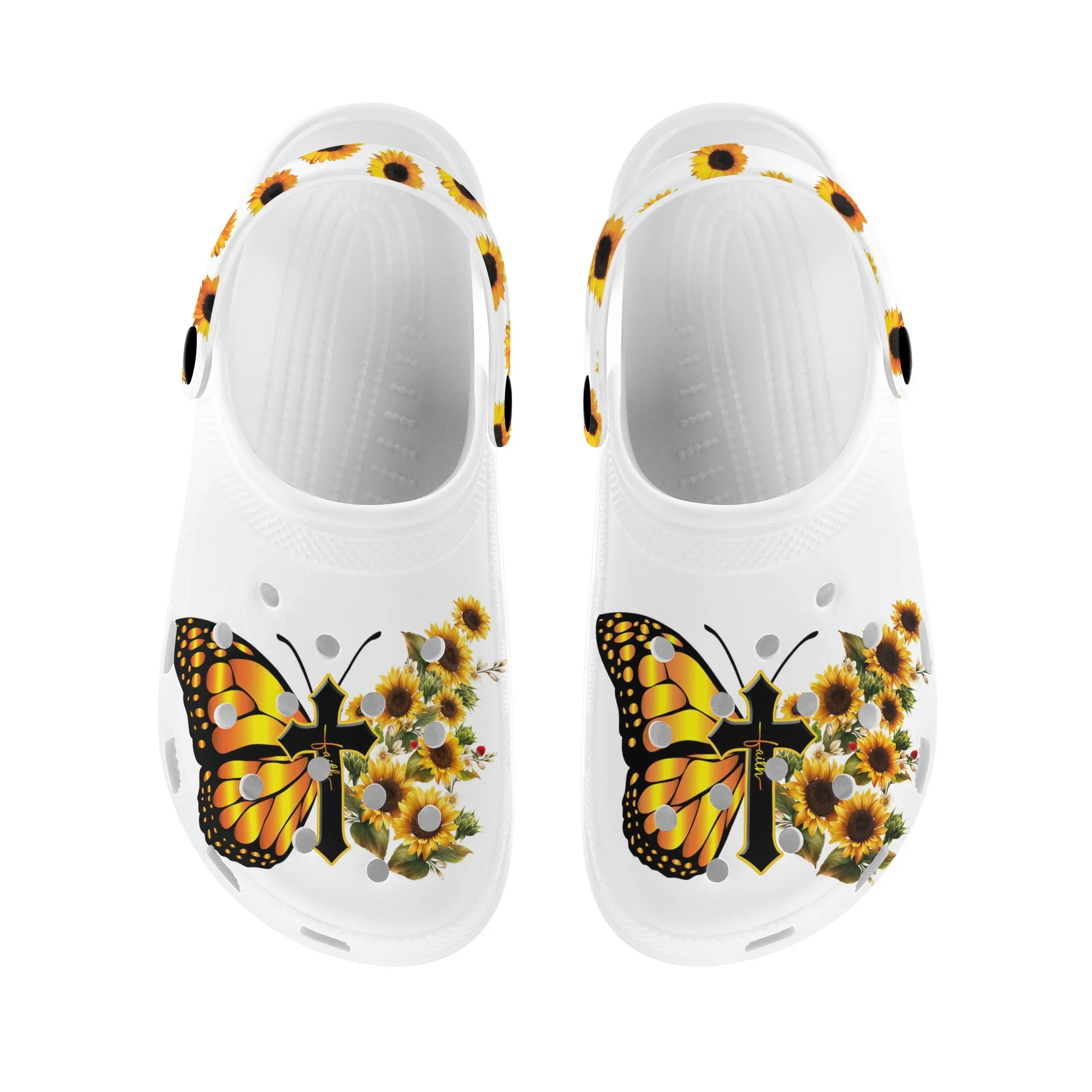 Personalized Butterfly Sunflower Design Sandals Summer New Popular Non-slip Outdoor Slippers Adult Beach Walking Shoes