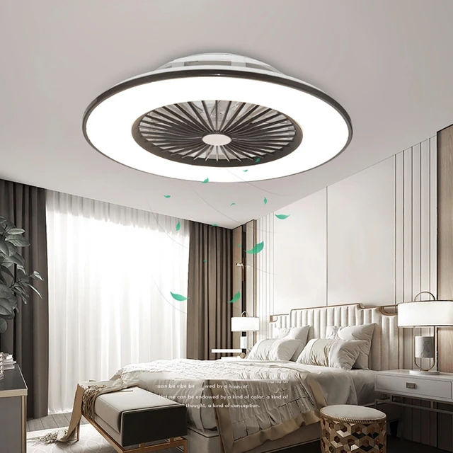 Modern Remote Control LED Ceiling Light 56CM 220V Livingroom Kitchen  Bedroom Bathroom Fan Lamps Adjust Wind
