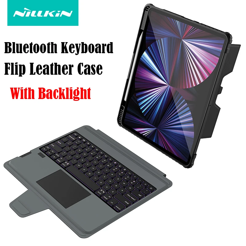 Nillkin Keyboard Case para Ipad Pro Capa Retroiluminada Proteção de Lente Bumper Combo Ipad Pro 11 12.9 Air 4 - Imagem 6