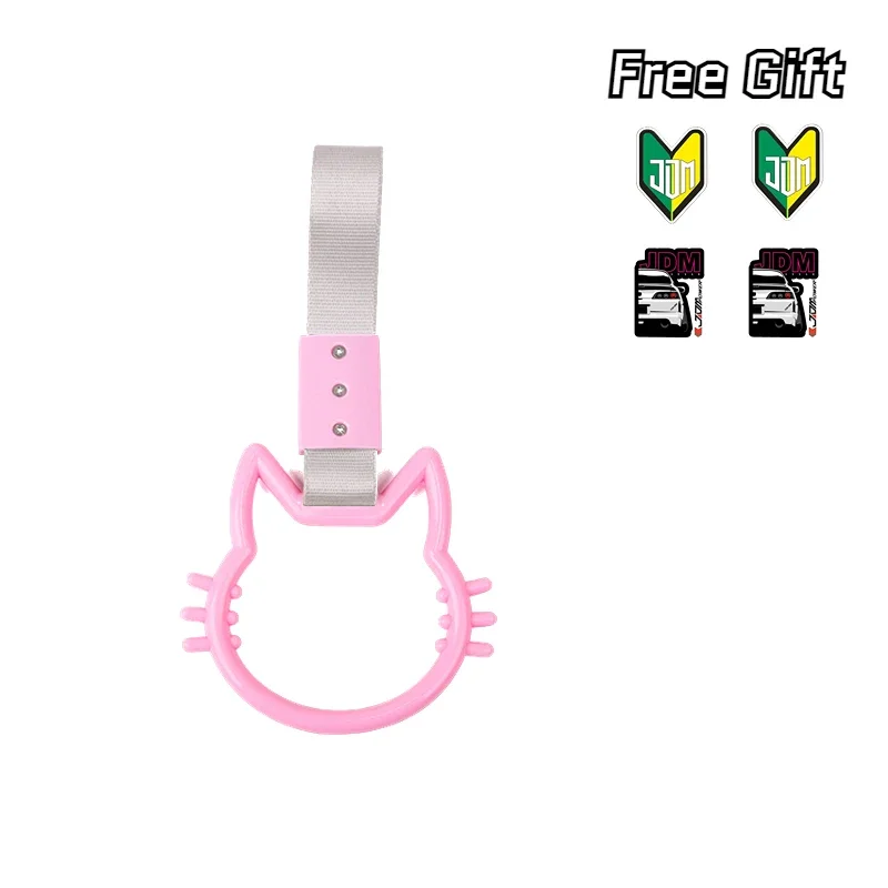 Tsurikawa JDM Train Bus Handle Glow-in-the-dark Cat Shape Hand Strap Drift Charm Strap Drift Warning Ring Car Supplies car decoration strap car accessories strap