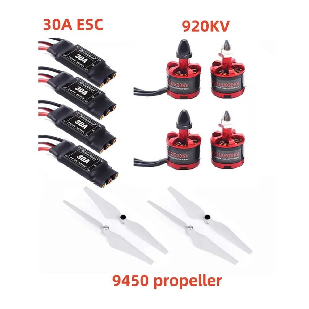 2212 920KV Brushless Motor CW CCW & 30A Brusheless ESC 2~4S & 9450 ...