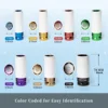 7pcs1/2" Drive Wheel Protector Impact Socket, Thin Wall Deep Impact Socket Set Durable Plastic Sleeve Lug Nut Socket 6 Point 6