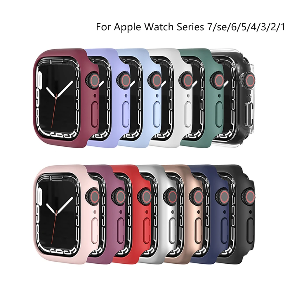 Cover for Apple Watch Case 45mm 41mm 44mm 40mm 42mm 38mm Accessories PC Protector bumper iWatch for Iwatch Series 7 SE 6 5 4 3 2