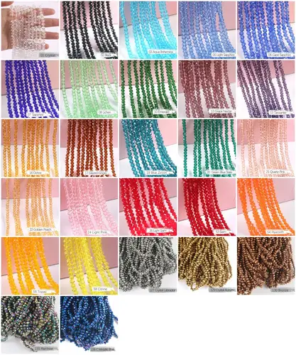 2mm 4mm 6mm 8mm Rondelle Austria Crystal Beads Faceted Glass Beads Loose Spacer Beads for DIY Bracelet Garment Making - Image 3