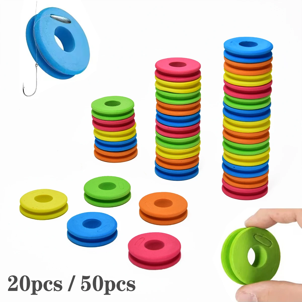 20/50 stücke EVA Angelschnur Winding Board Spule Tackle Zubehör Schaum Wichtigsten Spule Tragbare Angeln Zubehör Werkzeug Liefert