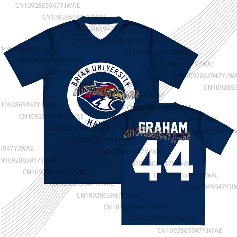 Off Campus Briar University Jersey Graham 44 22 DI LAURENTIS 66 Tucker46 T-shirt V-neck Short Sleeve women parent-child T-Shirt