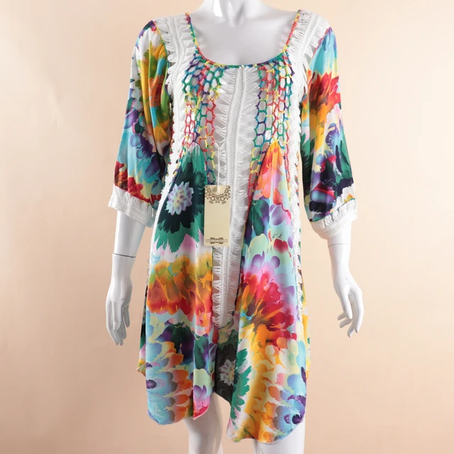 Hollow Out Crochet Cover Up Dress 7