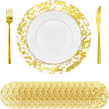 Gold Foil Placemats Set 1