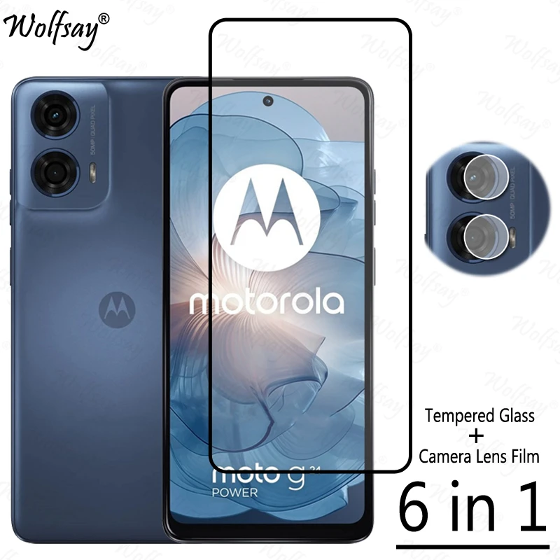

Full Cover Tempered Glass For Motorola Moto G24 Power Screen Protector Moto G24 G 24 Power Camera Glass For Moto G24 Power Glass
